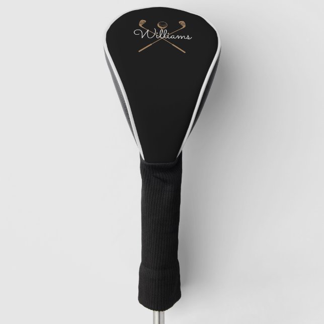 Personalised Script Name Golf Clubs Golf Head Cover (Front)