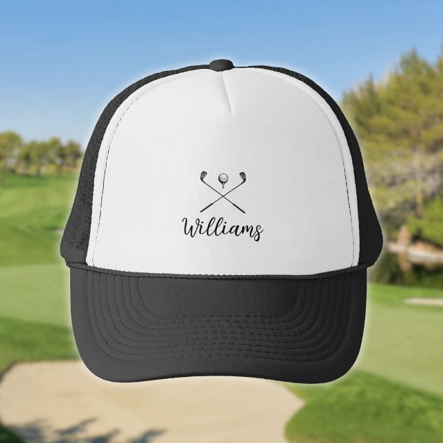 Personalised Script Name Golf Clubs Hat (Personalized Script Name Golf Clubs Hat)