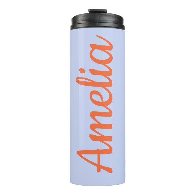 Personalised Script Name Lavender Bridal Favour Thermal Tumbler (Front)