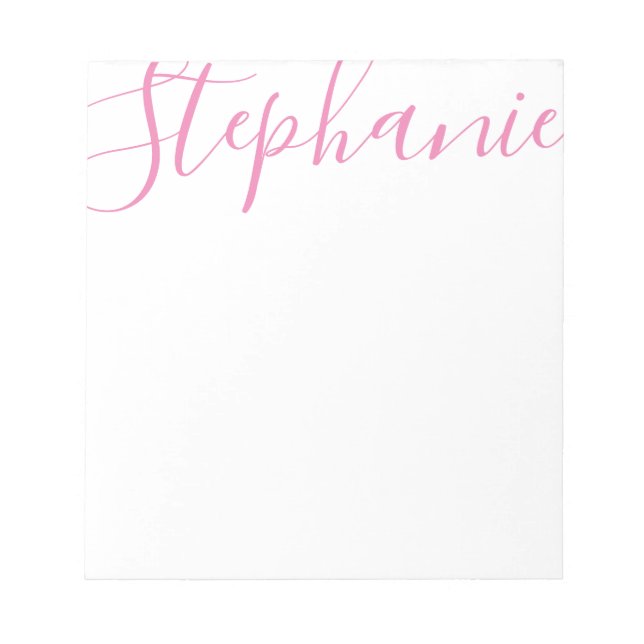 Personalised Script Name Notepad (Front)