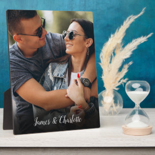 Personalised Script Name Photo Plaque