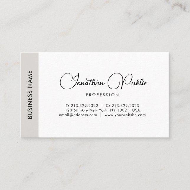 Personalised Script Name Template Modern Elegant Business Card (Front)