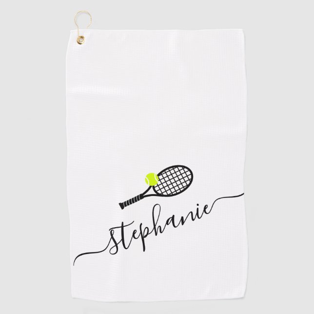 Personalised Script Name Tennis Hand Towel (Front)