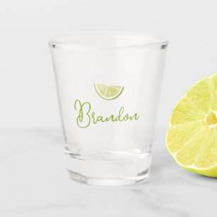 Personalised Script Name Tequila Lime Shot Glass