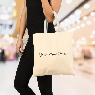 Personalised Script Name Tote Bag
