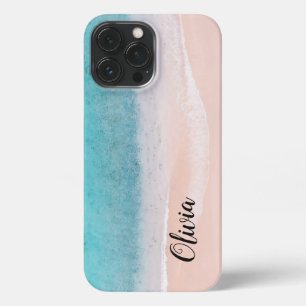 Personalised Script Ocean Beach iPhone Case