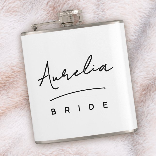 Personalised Script Signature Name Bachelorette Hip Flask (Creator Uploaded)