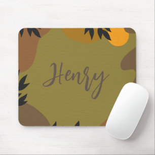 Personalised script Soldier colours Abstract green Mouse Mat