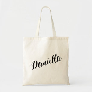 Personalised Script Tote Bag- Daniella Bag
