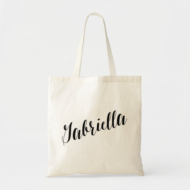 Personalised Script Tote Bag- Gabriella (Front)