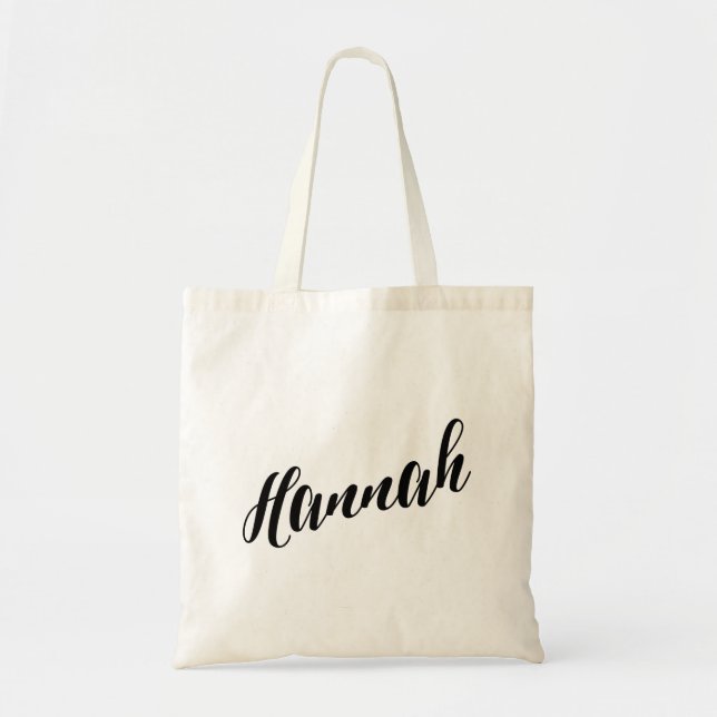 Personalised Script Tote Bag- Hannah (Front)