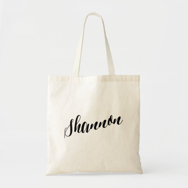 Personalised Script Tote Bag- Shannon (Front)