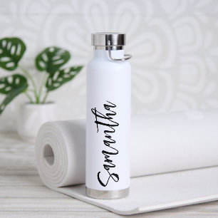 Personalised Script Your Name Party Black Water Bo Water Bottle