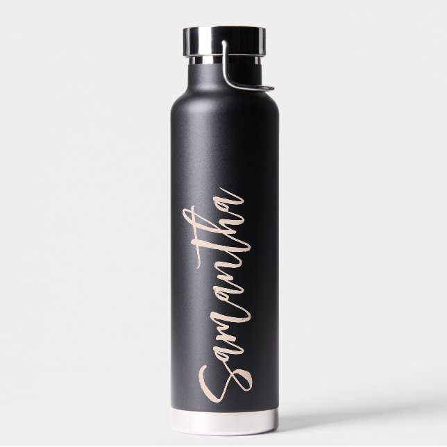 Personalised Script Your Name Party Orange Water B Bottle (Left)