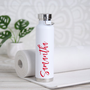 Personalised Script Your Name Party Red Water Bottle
