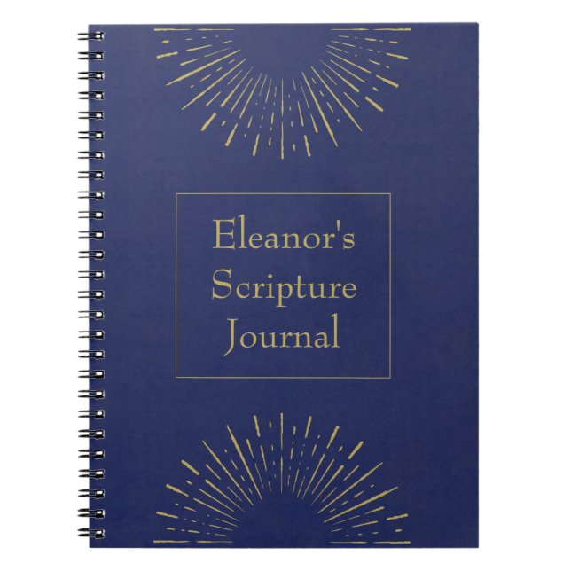 Personalised Scripture or Bible Study Journal (Front)