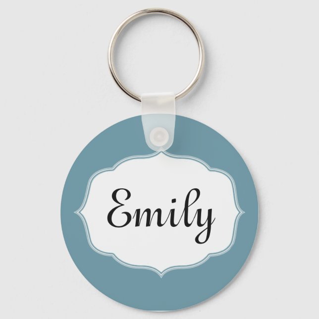 Personalised Scuba Blue Keychain (Front)