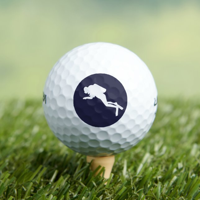 Personalised Scuba Diver Golf Balls (Insitu Tee)