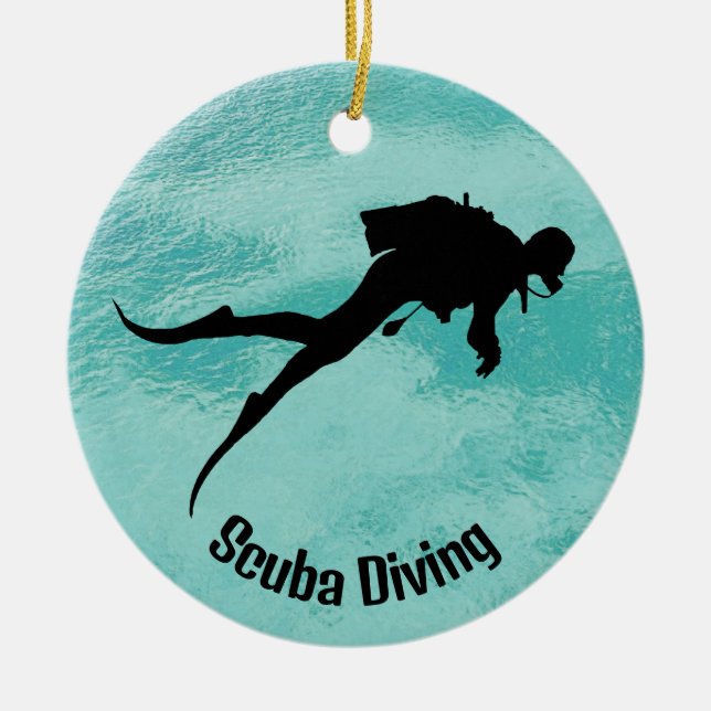 Personalised Scuba Diving Ornament (Front)
