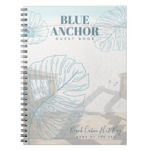 Personalised Sea Beach Front Cabin Hut GUEST BOOK