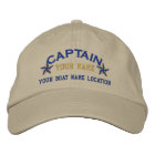 Personalised Sea Captain Stars Ball Cap Embroidery