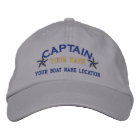 Personalised Sea Captain Stars Ball Cap Embroidery