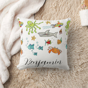 Personalised Sea Life Marine Under the Sea Cushion