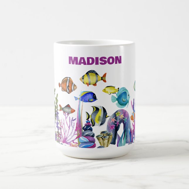 Personalised Sea Life Scene  Coffee Mug (Center)