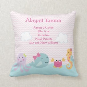 Personalised Sea Sweeties Pillow Keepsake