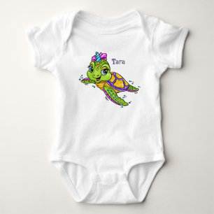 Personalised Sea Turtle Baby Bodysuit