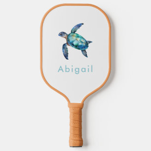 Personalised Sea Turtle Monogram  Pickleball Paddle