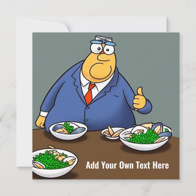 Personalised Seafood - Flat Card (Front)