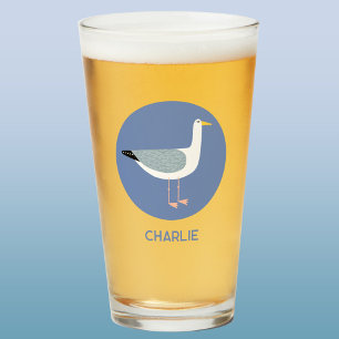 Personalised Seagull Beer Glass