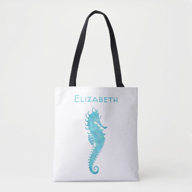 Personalised Seahorse Tote Bag (Front)