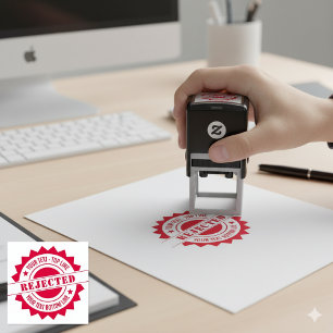 Personalised Seal of Rejected Self-Inking Stamp