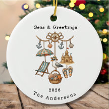 Personalised Seas & Greetings Family Name Holiday