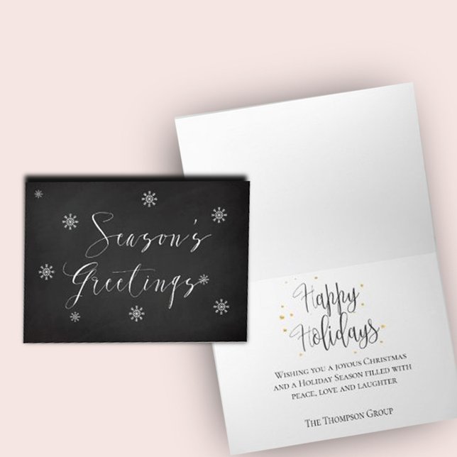 Personalised Season's Greetings Business Holiday Card (Creator Uploaded)