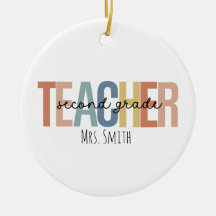 Personalised Second Grade Teacher Christmas