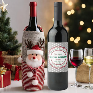 Personalised Secret Santa Gift Wine Label