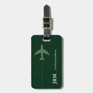 personalised secure travel aeroplane luggage tag