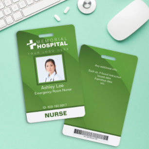 Personalised Security ID Healthcare Facility Badge