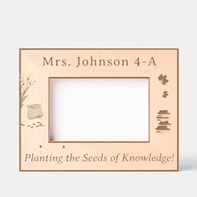 Personalised Seeds of Knowledge Teacher Etched Frames (Front)