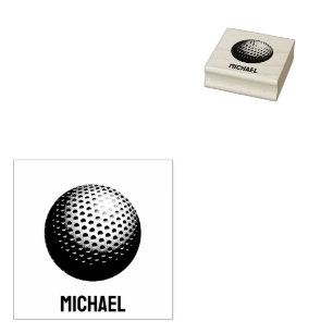 Personalised Self-inking ,Golf Ball rubber stamp