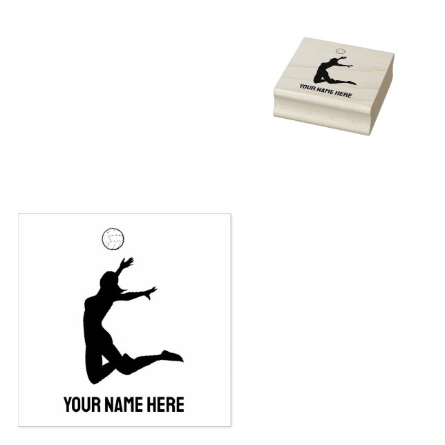  Personalised Self-inking volleyball  Rubber Stamp (Stamped)