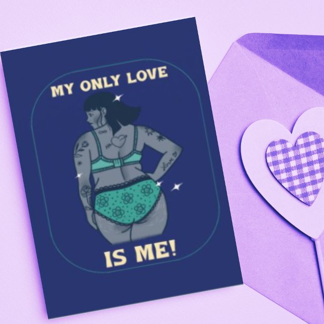 Personalised Self Love Valentines Day Holiday Card (Buy or Download Now!)