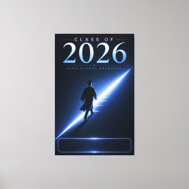 Personalised Senior 2026 Graduation Gift Canvas Print (Front)