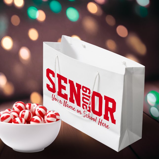 Personalised Senior Block Letter Class Of Large Gift Bag (Personalized Senior Block Letter Class Of Large Gift Bag)
