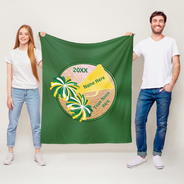 Personalised Senior Cheer Gifts in Your Colours Fleece Blanket (In Situ)