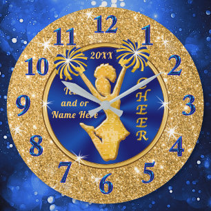 Personalised Senior Cheerleader Gift Ideas Large Clock