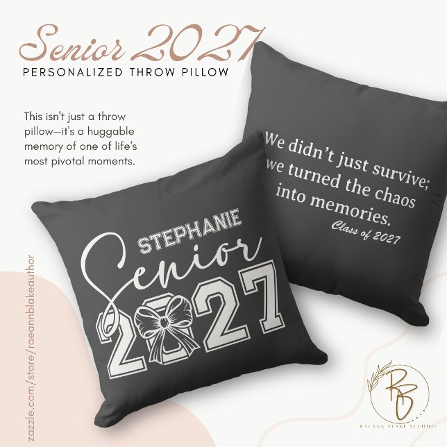 Personalised Senior Class of 2027 Quote Square  Cushion (Creator Uploaded)